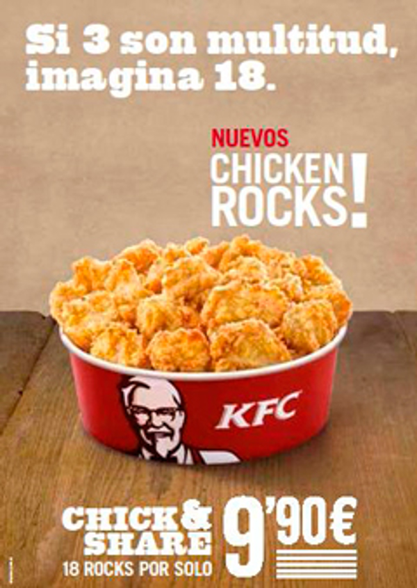 La franquicia KFC lanza los CHICKEN ROCKS!™: su nuevo formato de pollo sin hueso