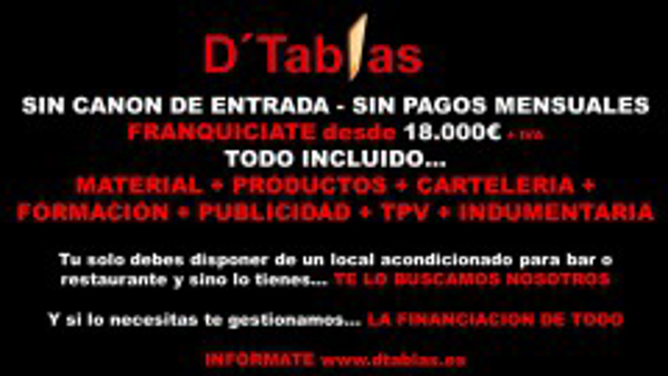 Franquicia D'Tablas Grupo Tapa-Caña Franquicia D'Tablas Grupo Tapa-Caña