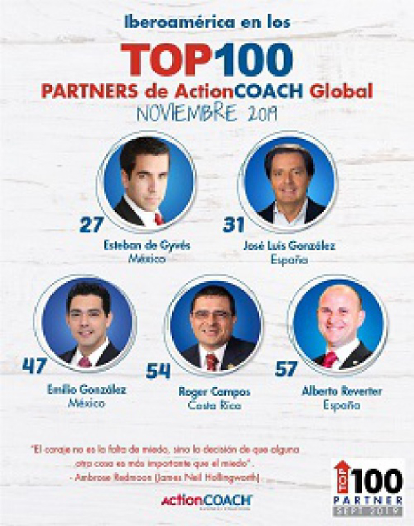 Talentos de la franquicia ActionCOACH Iberoamérica se mantienen en el ranking de los mejores coaches del mundo
