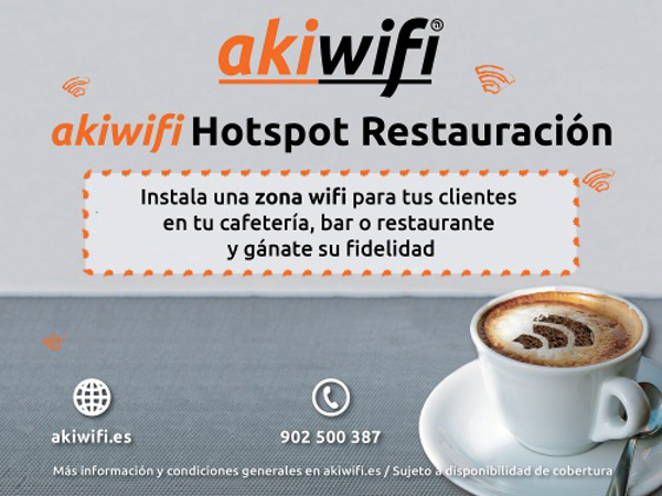 akiwifi Zona Gratis, un aliado imprescindible para establecimientos de restauración que buscan fidelizar y ganar clientes