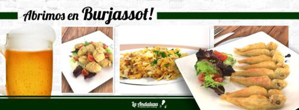 La Andaluza abre un nuevo bar de tapas en Burjassot (Valencia). Este ofrece una amplia carta con la mejor gastronomía de nuestro país en la Comunidad Valenciana.