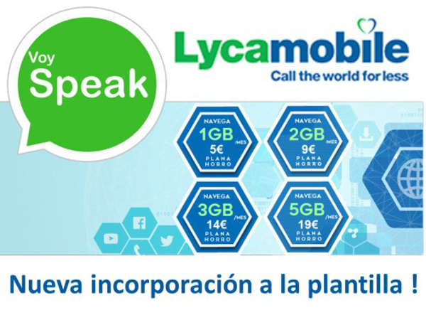 VOY SPEAK incorpora en sus filas a Lycamobile