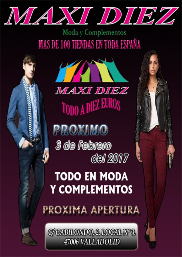La franquicia Maxi Diez se consolida en Valladolid capital: abrirá su tercera tienda dentro de la ciudad.