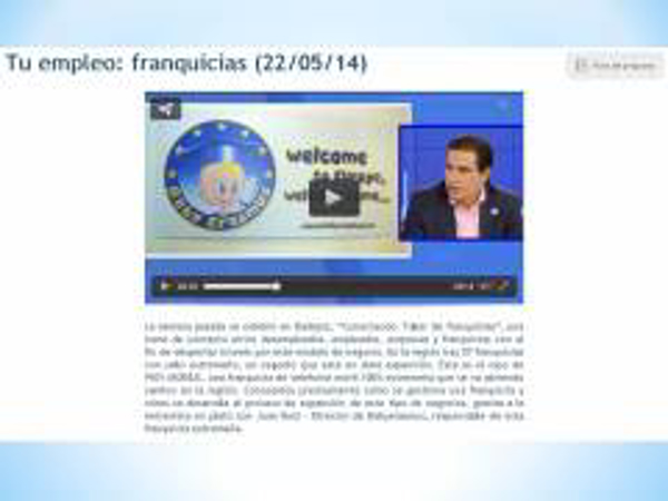 Baby Erasmus habla del modelo de franquicia en Canal Extremadura