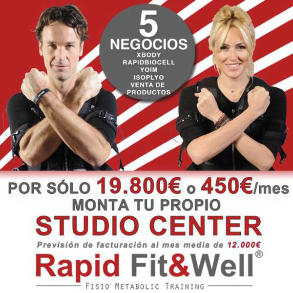 Rapid Fit Well lanza franquicia con garantia de exito, formato Studio Center