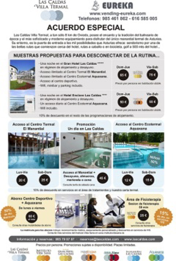 Relax y negocios en el Balneario de Las Caldas