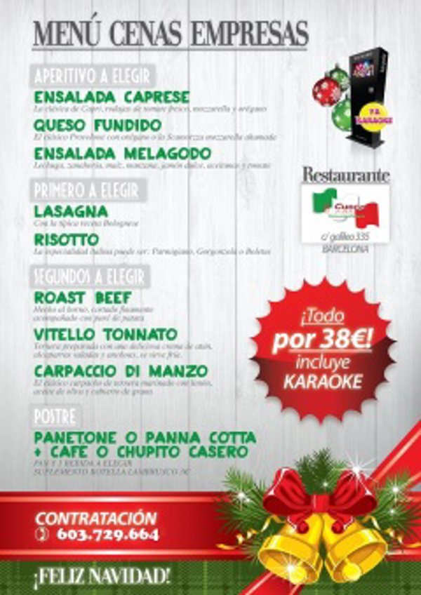 El Grupo Cuatro Ases Eventos ofrece cenas de Navidad con Karaoke incluido