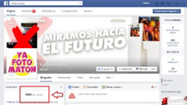 La Fanpage de Yafotomaton de Facebook llega a los 1000 seguidores.