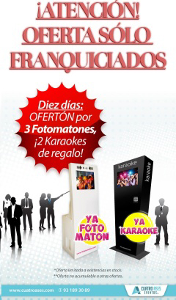 OFERTÓN: 3 FOTOMATONES x 2 KARAOKES DE REGALO