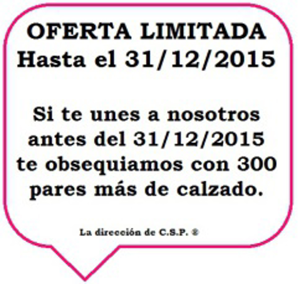 OFERTA LIMITADA HASTA FIN DE AÑO 2015
