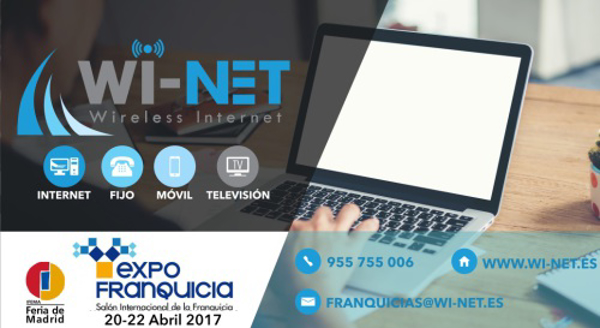 WI-NET Wireless Internet asistirá una vez más a EXPOFRANQUICIAS 2017