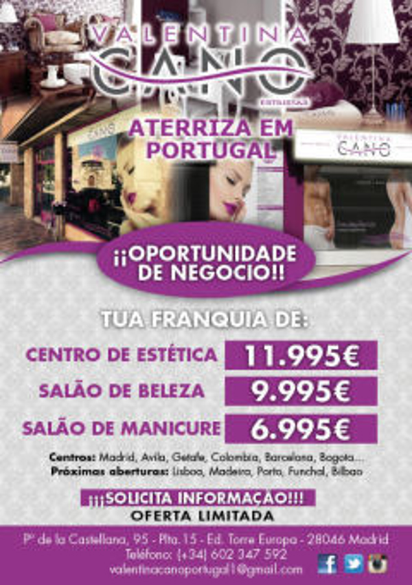 La franquicia VALENTINA CANO se expande y aterriza en Portugal