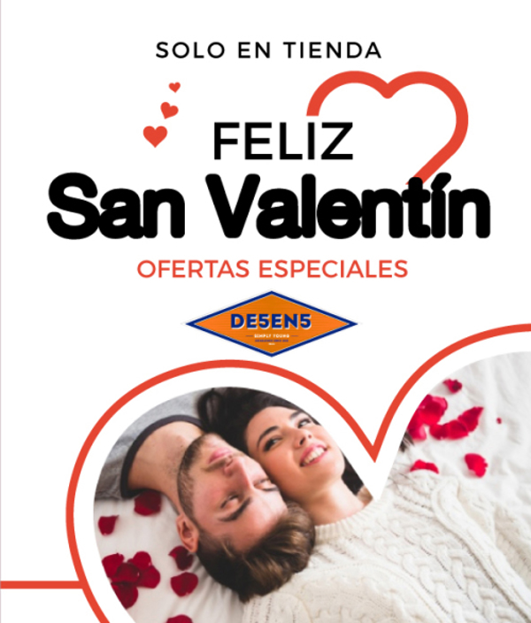 Realiza tus compras de San Valentín en DE5EN5