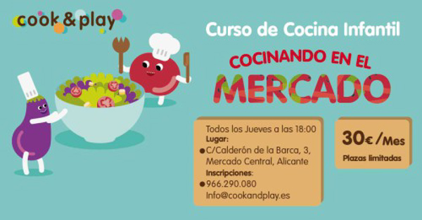 Cook & Play lanza cursos de cocina para niños en el Mercado Central de Alicante