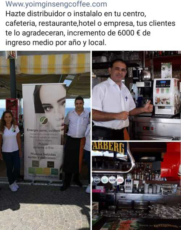 Promocion franquicia Yoim Ginseng Coffee: arranque 50 talonarios 10 noche de hotel 2 personas para instalar los primeros 60 puntos de venta facilmente