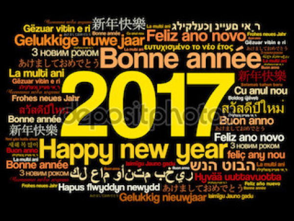 JIM LEMON te desea,  Un Feliz 2017 en todos idiomas.