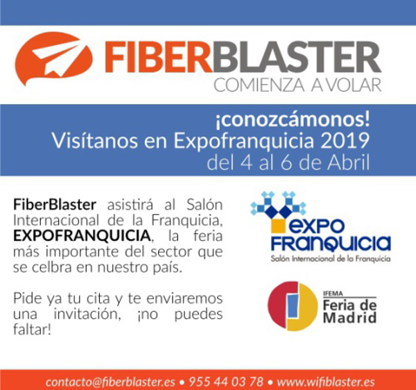 FIBERBLASTER participará en la 25ª edición de Expofranquicia.