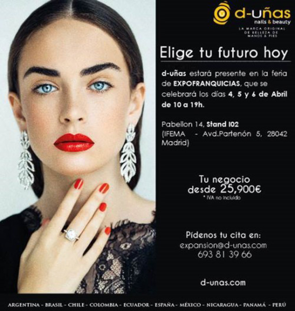 d-uña estará en la FERIA DE FRANQUICIAS en Madrid