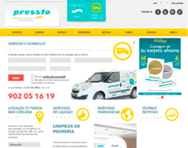 La red de franquicias Pressto presenta su nueva web