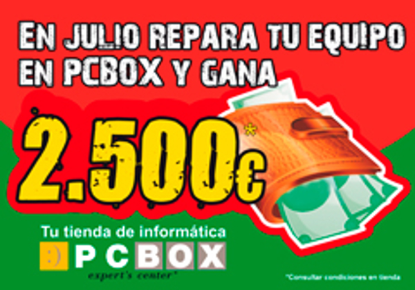 Las franquicias PCBOX y PC Coste sortean 2.500€, por cadena, entre sus clientes