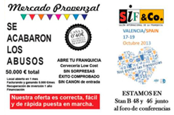 Las franquicias Mercado Provenzal participan en el SIF&Co. en Valencia