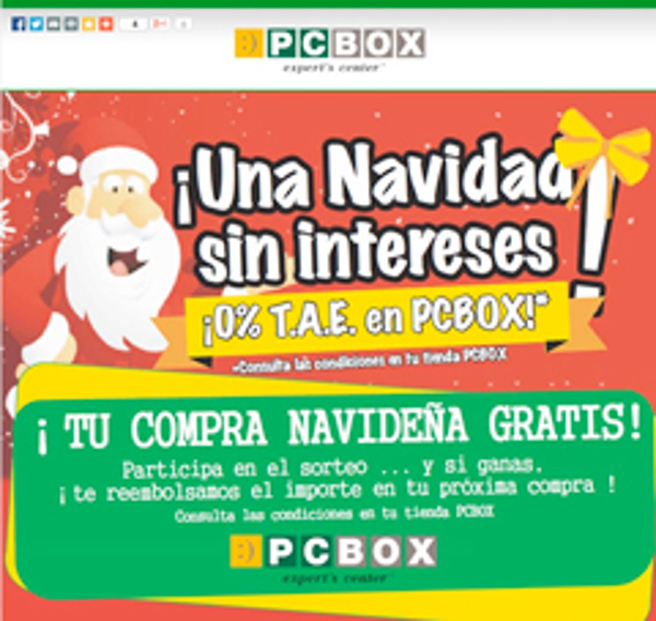 La franquicia PCBOX te invita a "una Navidad sin intereses"