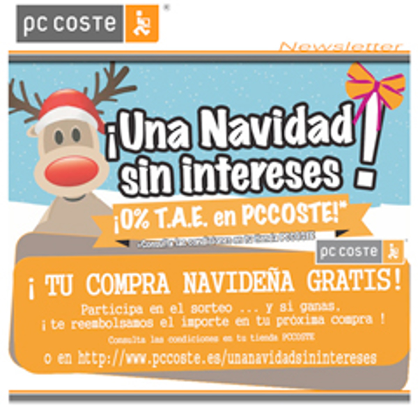 ¡En las franquicia PC COSTE, tu compra navideña gratis!