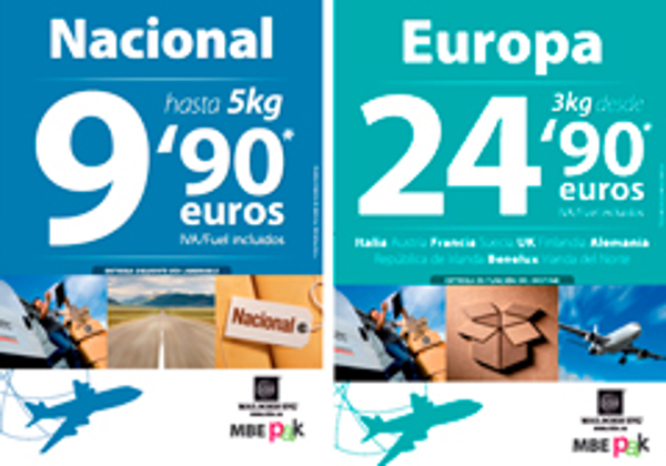 La franquicia Mail Boxes Etc. presenta su promoción de MBEPAK para envíos nacionales y europeos