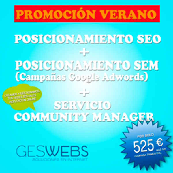 Promoción especial verano de las franquicias GesWebs