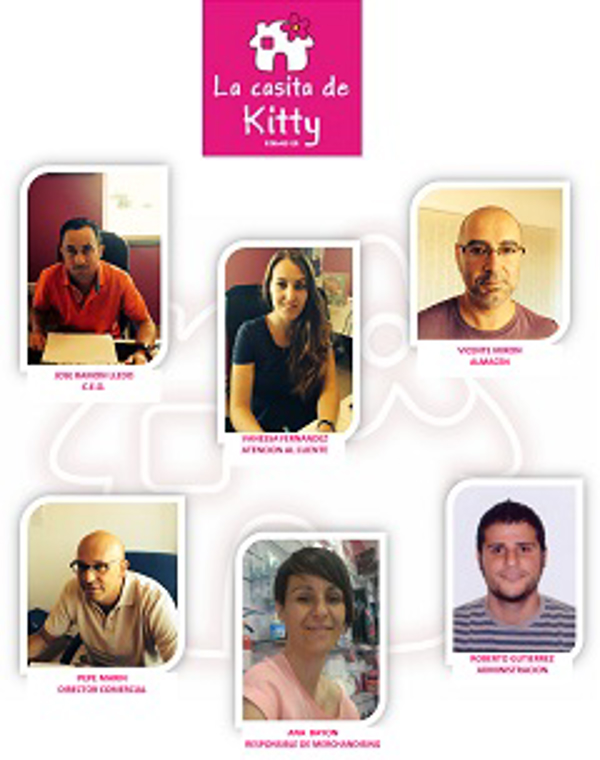 La franquicia de la casita de kitty presenta a todo su equipo.