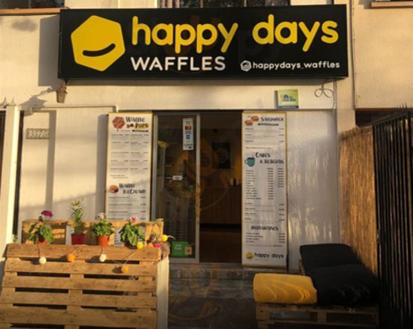 Happy Days Waffles deliciosos wafles belgas en paleta con los mejores toppings