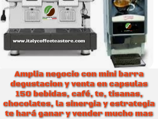 Tienda, comercio, negocio, empresa, amplia tu negocio con café/te/tisanas,/chocolates/zumos  todo en capsulas, en solo 4 m2  con distribucion zonal opcional, gana el doble y vende mas con sinergias. Italy Coffee Tea Store