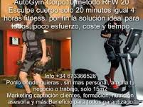 Atención!! negocio seguro sin riesgos. www.corpo10.es. Sesiones de electro fitness 20 min igual 4 horas fitness, en tu negocio solo 9 m2, sin personal, gana de 3.000 a 8.000 € mes mas.