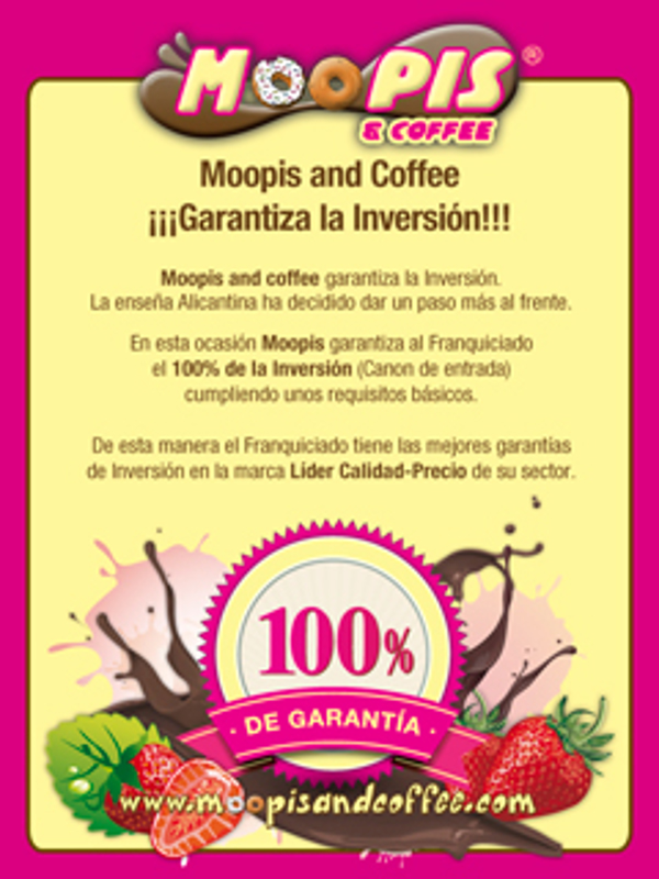 La red de franquicias Moopis And Coffee Garantiza la Inversión