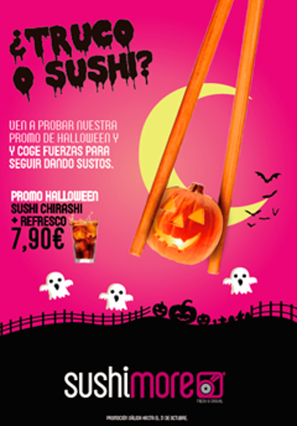 Chirashi deconstruido, el sushi más terrorífico de las franquicias Sushimore para Halloween