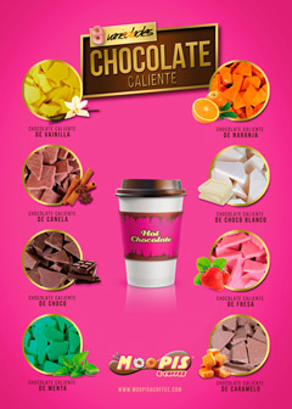 Las franquicias Moopis And Coffee lanzan ocho variedades de chocolate caliente