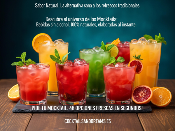Incorporamos Mocktails and Cocktails, 48 bebidas naturales en 5 segundos, duplica el beneficio con ello.