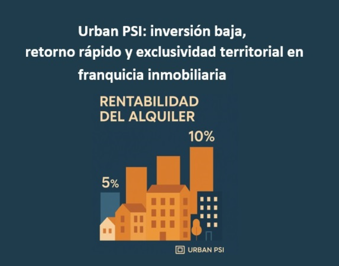 Franquicia Urban PSI: inversión baja, retorno rápido y exclusividad territorial en franquicia imobiliaria.