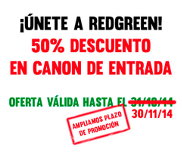 Aprovecha el 50% de descuento en el canon de entrada de las franquicias Redgreen