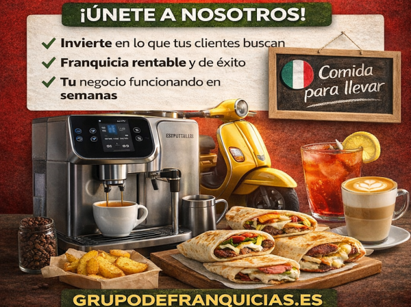 Franquicia L,espresso Speciality, comida y bebida rápida con micro tienda, promoción 2026, 50% menos para los tres primeros.