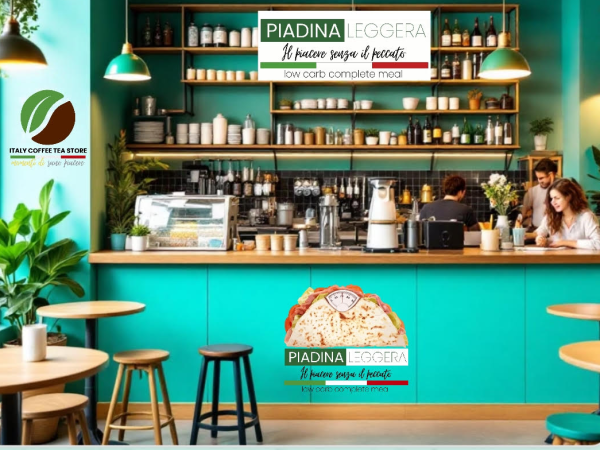 Piadina Leggera y cafeyteitalia.com propuesta que vende a todas horas, desde las 9h a las 23h todos los dias exito.