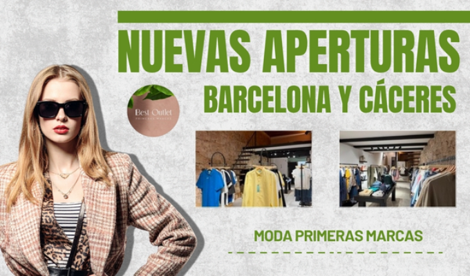 1Best Outlet impulsa su expansión con nuevas aperturas en Cáceres y Barcelona.