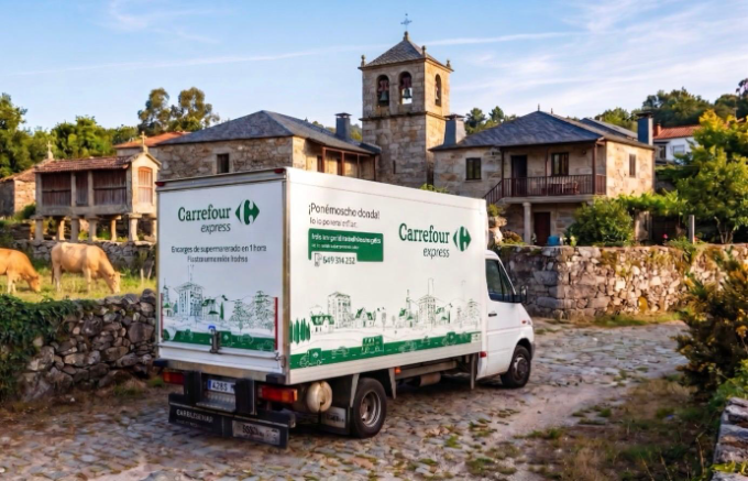 La franquicia Carrefour estrena en Galicia un supermercado móvil para abastecer a poblaciones rurales