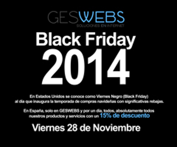 La red de franquicias GesWebs se suma al Black Friday con descuentos de hasta el 15%