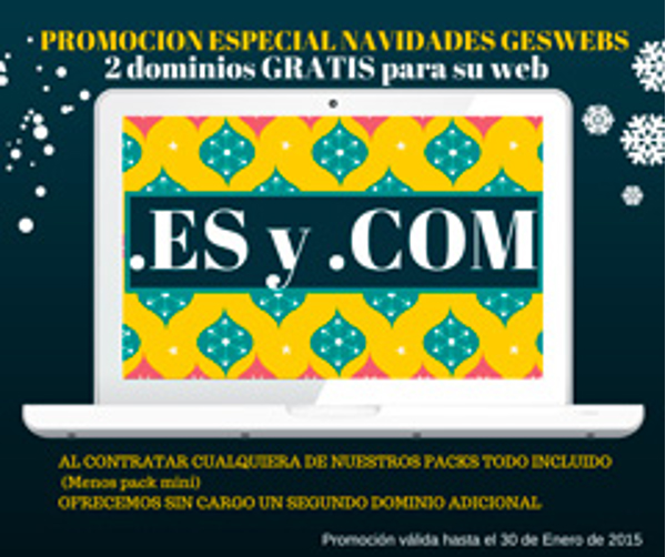 Promoción especial Navidades de las franquicias Geswebs