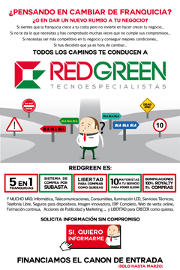 La red de franquicias Redgreen financia el canon de entrada a sus nuevos franquiciados