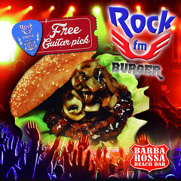 La franquicia Barba-Rossa Beach Bar ha dedicado un burger a la cadena de radio Rock FM