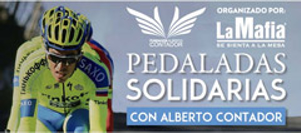 La franquicia La Mafia organiza Pedaleadas Solidarias con Alberto Contador