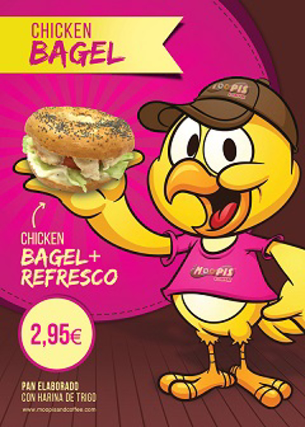 La franquicia Moopis And Coffee Lanzan el Chicken Bagel
