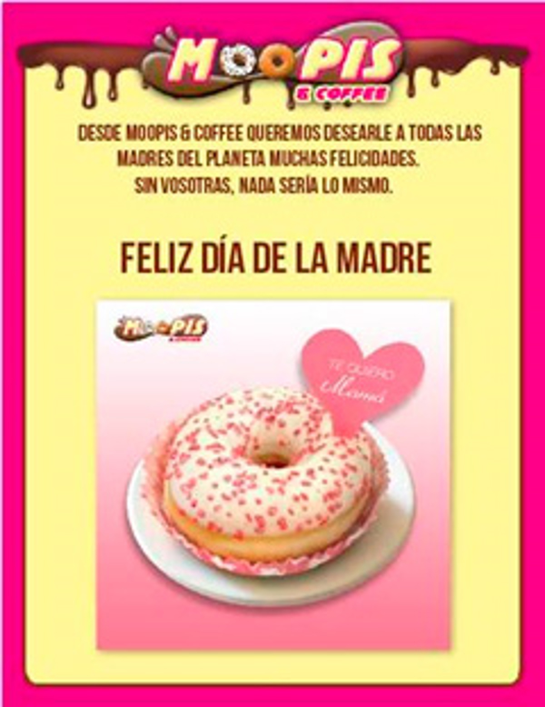 La franquicia Moopis & Coffee prepara su rosquilla especial del día de la madre